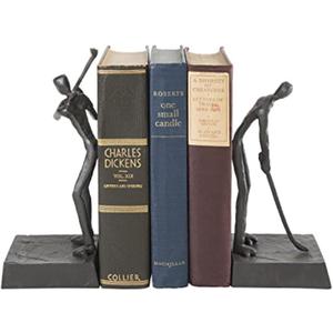 Danya B ZI16003 Golfers Iron Bookend Set  Golf Home Decor and Office Dcor - Great Gift Idea for Golf Lovers