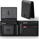 GNDR Wallet For Men Black Leather RFID Blocking Bifold Front Pocket Wallets Card Holder Mens Accessories With Gift Box