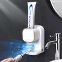 Automatic Toothpaste Dispenser,Wall Mounted Electric Toothpaste Dispenser for Kids and Adults,Toothpaste Dispenser for Bathroom (White