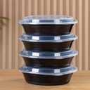 24 oz Round Food Containers - 50 Pack Commercial, BPA-Free, Freezer/Dishwasher Safe - For Salads, Grain Bowls & Side Dishes