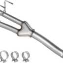 409 Stainless Steel Two Chamber Exhaust Muffler Kit, Direct Fit Muffler Exhaust 2009-2018 Ram 1500, 3''Inlet/2.25'' Dual Outlet (Y-body)