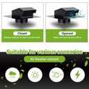 Rossesay Roof Vent Cap with Damper Removable Screen and Bottom Extension Kitchen Range Hood Steel Roof Bathroom Exhaust for Ventilation System, Black(4 Inch)
