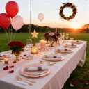 Liacere 700PCS Pink Plastic Plates-Dinnerware Sets for 100 Guests-200 Disposable Plates(10inch,7inch),300 Pink Plastic Silverware,100 Cups,100 Napkins for Wedding&Galentines Day&Easter Day