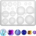 20-Cavity Sphere Molds for Resin, Sphere Resin Molds, Silicone Sphere Molds, Sphere Silicone Molds, Round Ball Resin Molds, Upgraded 3D Seamless Epoxy Molds, Round Silicone Molds for Resin