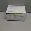 1ml Luer Slip Syringes with 25 1 Inch Needle&Cap for Liquids - Disposable Individually Wrapped, Pack of 100