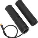 Electric Throttle Grip, Pack of 2 Black Electric Throttle Grip Rubber Split Half Rotation with Joint Throttle for Repair Modified Part