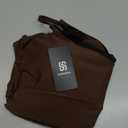 SUUKSESS Women One Piece Tummy Control Swimsuit Crisscross Backless Bathing Suit (Large, Brown)