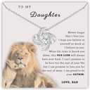 SmileBelle Daughter Gifts from Mom, to My Daughter Necklace from Dad as Mothers Day Gifts, Crown Necklace to Me from Mom for Graduation, Queen Jewelry from Father to Me as Birthday Jewelry