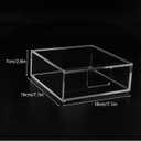 Acrylic Napkin Holder, 7.1 x 7.1 x 2.75Inch Flat Napkin Holder with Lid Clear Waterproof Square Napkin Dispenser Decorative Paper Napkin Container Organizer for Table Kitchen Bathroom