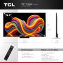 TCL 75 Inch Class QM7L Series | SQD-Mini-LED QLED Smart TV | 75QM7L, 2026 Model | 144Hz | Ultimate Color Ultra Brightness & Contrast | Google AI Bang & Olufsen | Voice Gaming Streaming Television