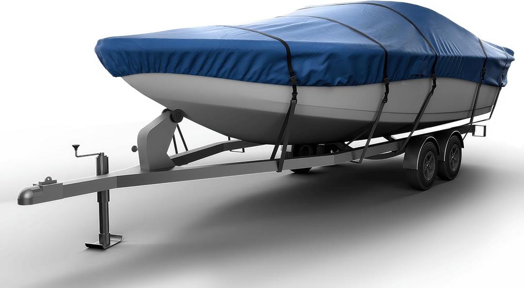 Seal Skin Covers Universal Boat Cover, Waterproof Marine-Grade Cover for 12'-14'L x 68" W (Beam), Heavy-Duty & UV-Resistant, Ideal for Bass Boats, V-Hull, Fishing & Runboat