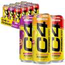 C4 Energy Drink x Popsicle Variety Pack, Carbonated Sugar Free Pre Workout Performance Drink with no Artificial Colors or Dyes, 3 Flavors - Grape, Hawaiian Pineapple, and Cherry, 16 Oz, Pack of 12