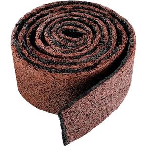 Adnee 140'' x 5.5" Double Sided Rubber Mulch Roll,2 Colors in 1 Recycled Rubber Mulch Walkway,Permanent Garden Edging Barrier Mat for Landscaping,Plants,Vegetables and Flowers