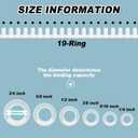Yunsailing 150 Pack Plastic Binding Combs Plastic Binder Comb Ring 19 Ring Binding Spines Letter Size Spiral coils for Notebook Calendar(1/4 5/16 3/8 1/2 5/8 3/4 in,White)