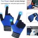 MIG4U Kid's Winter Gloves Warm Magic Stretch Knitted Glove for Children Teens Boys 3/6 pairs (Grey/Navy/Blue-6pairs)