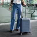 Traveler's Choice Pagosa Hardshell Expandable Luggage with Spinner Wheels, Slate Blue, 22-Inch Carry-on