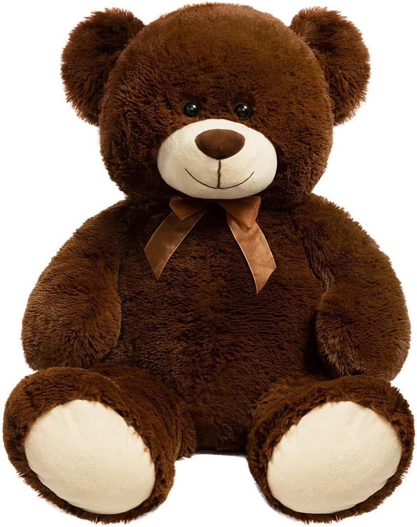 HollyHOME Teddy Bear Plush Giant Stuffed Animal Teddy Bear Love 36 inch Chocolate