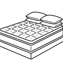 White Queen Comforter With Black Color on the Sides