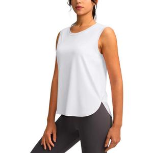 YYV Women's Workout Tank Tops Lightweight Sleeveless Workout Tops Loose Fit Yoga Athletic Running Shirts (S)