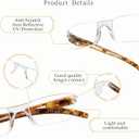 LifeArt 2/4 Pairs Reading Glasses, Blue Light Blocking Glasses, Computer Glasses for Men and Women, Rectangle Eyewear Frame