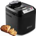 Bread Machine, Kitchen in the box 2LB 12-IN-1 Bread Maker, Gluten-Free Setting, Auto Fruit Nut Dispenser & Nonstick Pan, 2 Loaf Sizes,13H Reserve & 1H Keep Warm (Black)