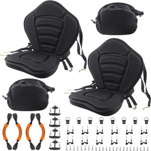 HLOGREE Kayak Seats - 1/2 Pck, Thicken Padded Seat Cushion with Back Support, Canoe & Ocean Sup Compatible