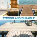 Stationary Dock Inside Corner Leg Pipe Holder, Heavy-Duty Floating Dock Metal Edge Hardware Pipe Leg Holder for 2 Inch Mounting Holes, with Adjustable Mounting Screws and Black Anti-Rust Coating