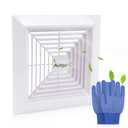 Aufind 11"x11" Bathroom Exhaust Fan Cover with Spring - Heavy Duty Plastic Ventilation Grille, Easy Install Spring-Loaded Design for Ceiling or Wall Mounted Fans