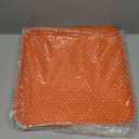 Square Orange Decorative Serving Tray with Handles, Versatile Ottoman Tray for Coffee Table, Entertaining, Outdoor Patio, Living Room, 13*13*1.6