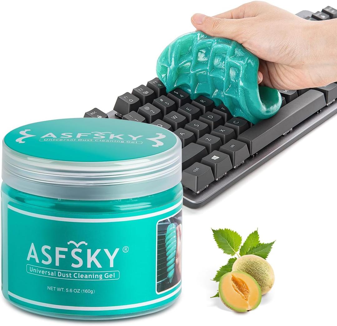 2 x ASFSKY Keyboard Cleaning Gel Keyboard Cleaner Adheres to Dust and Debris in The Crevices of The Keyboard, Also Suitable for Car Interior Cleaning, Office Cleaning, Electronics Cleaning