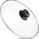 13 Inch Pan Lid Tempered Glass Pot Lid Replacement Pan Cover for Cast Iron Skillets, Frying Pans, Pots and Wok, Clear