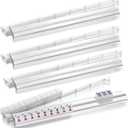 Mahjong Racks with Pushers, 4PCS Clear Acrylic Mah jongg Push ers and Racks/Trays, Modern American Mahjong Tile Holder with Built-in