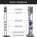 Foho Vacuum Stand Compatible for Dyson V15 V11 V10 V8 V7 V6 with Wheels,Metal Storage Bracket Stand Holder Compatible for Dyson Handheld Cordless Vacuum Cleaners & Accessories & Attachments