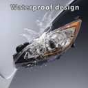 2 Pcs Front Headlight Assembly, Compatible with 20102013 Mazda3, 4-Doors