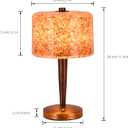 Salt lamp with Touch dimmer Control USB Himalayan Salt lamp Natural Rock lamp high Transparency PC lampshade (excluding USB Adapter)