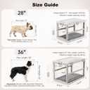 ZOMISIA Collapsible Dog Crate with Bed Mat, 28'' Foldable Dog Kennel for Medium Dogs, Tool-Free Portable Cage with 2 Rolling Wheels & Handles, Pet Carrier for Indoor Outdoor