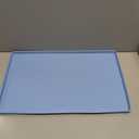 ukeetap Extra Thick Silicone Mat Waterproof with Raised Edge 19” x 12”, BPA Free Non-Slip Dog & Cat Food Mat, Feeding Mat for Food and Water Bowls, Spill Proof Mat to Protect Floors, Blue