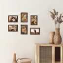 PETAFLOP Wooden Picture Frame 4x6 Bulk Set of 18, Brown Photo Frames Fits 4 by 6 for Wall or Tabletop Display