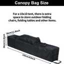 AIWFL Wheel Canopy Bag Replacement 11.8 x 11.8 x 63 Inch Balck Waterproof Pop Up Tent Canopy Roller Bag for Outdoor, 1680D Instant Canopy Storage Bag with 3 Handles, 11.82" x 11.82" x 63"