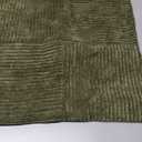 MIULEE Spring Decorative Throw Pillow Covers for Couch Bed Livingroom 18x18 Inch Set of 2 Olive Green Boho Accent Throw Pllows Broadside Striped Patchwork Soft Corduroy Summer Pillowcases