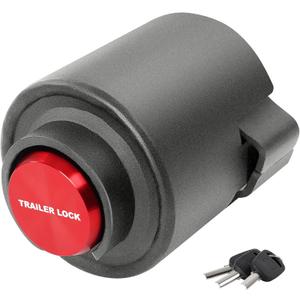 Upgraded 2 5/16" Trailer Lock, Heavy Duty Safety Tongue Locks, Super Solid Thick Steel,2 5/16 Spherical Hook Coupler Lock,Anti-Theft Anti-Smashing,for Rv,Trailer,Boat,Off-Road Vehicle (Red)