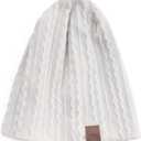 Radiation Protection EMF Hat 5G 4G Beanie (One Size, Cream Pie White)