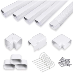 LyPrem® 5" 17Ft PVC Decorative Line Cover Kit for Ductless Mini Split Air Conditioners LyPrem® 5" 17Ft PVC Decorative Line Cover Kit for Ductless Mini Split Air Conditioners