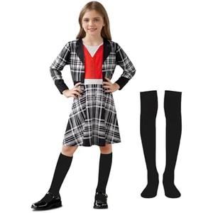 BesserBay Halloween Girls Costume Schoolgirl Skirts 3PCS Sets, Size Medium
