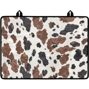 Stove Top Covers, Cow Print Brown Heat-Resistant Stove Top Cover for Electric, 20.96" x 29.18" Anti-Slip Waterproof Mat for Glass Stove Top Protector Pad Multipurpose Foldable Cooktop Cover