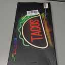 Tacos Neon Signs for Wall Decor Neon Lights for Tortilla Shop Led Signs Suitable for Mexican Restaurant Bar Unique Gift for Lover 5V Usb Power 15.8 * 8.7 Inch(Red + Green + Warm White)