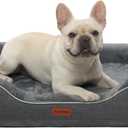 Orthopedic Cooling Dog Bed for Medium Sized Dogs Up to 30 Lbs, 28"x23"x6" Memory Foam Pet Bed with Egg-Crate Foam,Waterproof Removable Washable Cover,Anti-Slip Bottom, Relieves Joint Pain,Dark Grey