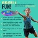 Fun Bouncy Paddle & Stringy Ball Toss & Catch Game - Easy to Use for Kids All Ages - Soft Foam Design for Safe Play Indoors or Outdoors - Also Works as Flying Disc - Great Gift Idea for Boys & Girls