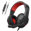 NUBWO U3 Gaming Headset with Microphone, Safe Volume Limited, Kids Headphones for Switch, Super Lightweight, Rich Sound, 3.5mm Jack for NS, PS4, PS5, Xbox, Tablet, iPad Computer, Red