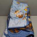 WONGS BEDDING 3 Pieces Quilt Set Queen Size, Blue-Gold Floral Bedspread Coverlet Set, Soft Microfiber Lightweight Floral Bedding Set King 104"×90"